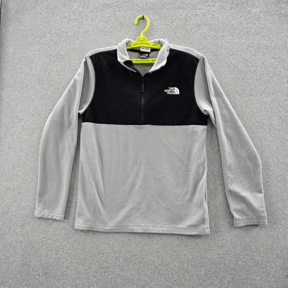 The North Face Men Sweatshirt S Gray Colorblock Astro Ridge Fleece‎ Logo